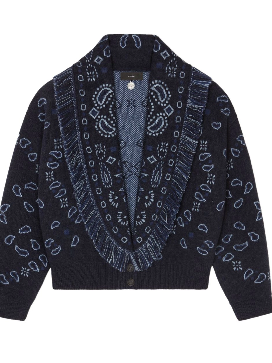 Cheap bomber knitted bandana-pattern Alanui Women jacket 0817